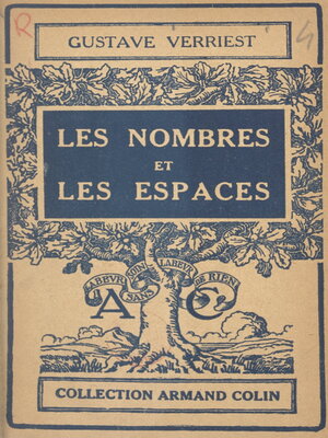 cover image of Les nombres et les espaces